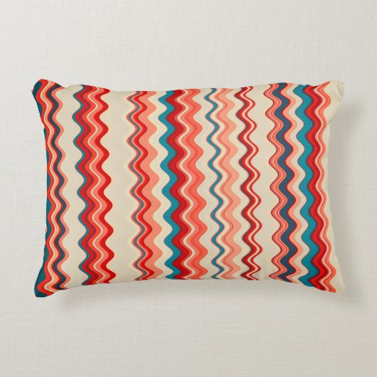 数々の波模様 アクセントクッション (正面)