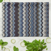 数々の波模様 キッチンタオル (折り畳み)