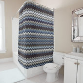 数々の波模様 シャワーカーテン (インサイチュ)