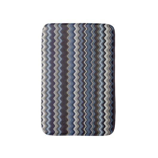 数々の波模様 バスマット (正面縦)