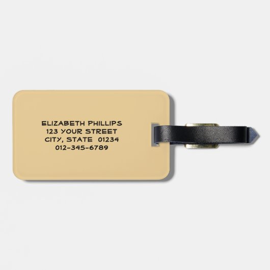 数々の渦絵を描 |イニシャル文字モノグラム ラゲッジタグ (裏面横)