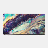 数々の火成岩の色ストライプ渦巻き デスクマット (正面)