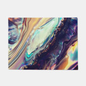 数々の火成岩の色ストライプ渦巻き ドアマット (正面)