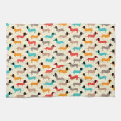 数々の犬模様 キッチンタオル (横)