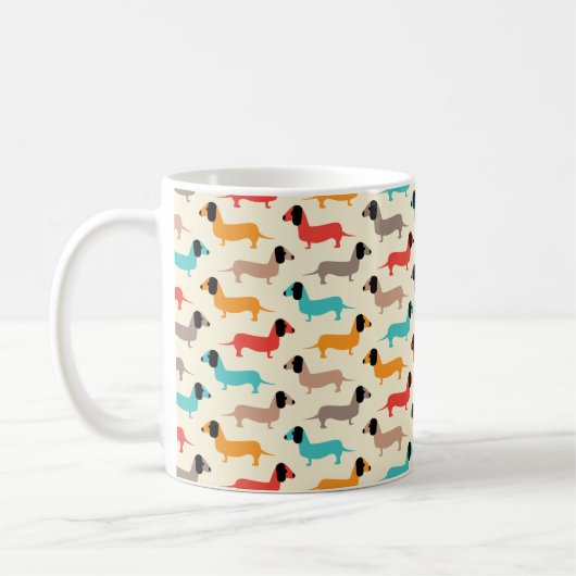 数々の犬模様 コーヒーマグカップ (左)
