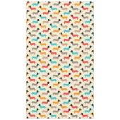 数々の犬模様 テーブルクロス (正面)