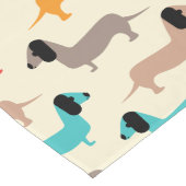 数々の犬模様 ロングテーブルランナー (コーナー)