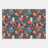 数々の猫植物学 ラッピングペーパーシート (正面)