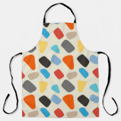 数々の白い背景の小石 エプロン (正面)