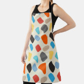 数々の白い背景の小石 エプロン (インサイチュ)