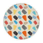 数々の白い背景の小石 カッティングボード (正面)