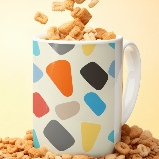 数々の白い背景の小石 コーヒーマグカップ