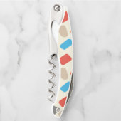 数々の白い背景の小石 ソムリエナイフ (正面)