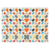 数々の白い背景の小石 テーブルクロス (正面(横))