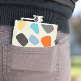 数々の白い背景の小石 フラスク