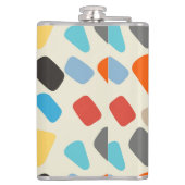 数々の白い背景の小石 フラスク (裏面)