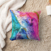 数々の着色金ゴールドアクリル絵画抽象芸術アート クッション (ブランケット)