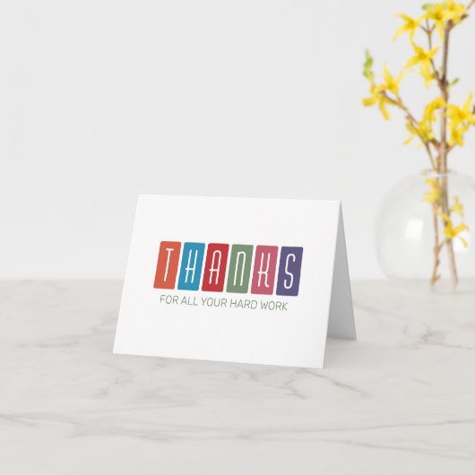 数々の素晴らしいチームのカラーサンキューカード カード (黄色い花)