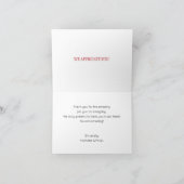 数々の素晴らしいチームのカラーサンキューカード カード (内部)