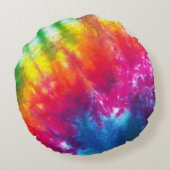 数々の絞り染め ラウンドクッション (裏面)