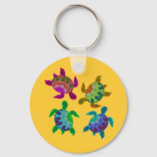 数々の絵を描Turtles Keychain キーホルダー (正面)