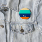 数々の線パターン（の模様が）ある 缶バッジ (インサイチュ)