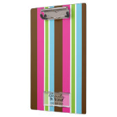 数々の色おもしろい明るいはっきりしたカラフルストライプ クリップボード (左)