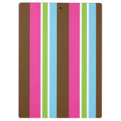 数々の色おもしろい明るいはっきりしたカラフルストライプ クリップボード (裏面)