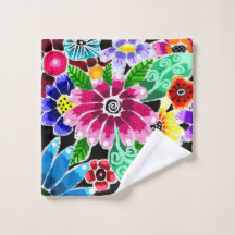 数々の色お洒落フォークアート花フローラピンク