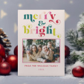 数々の色とモダン明るいメリークリスマス シーズンカード