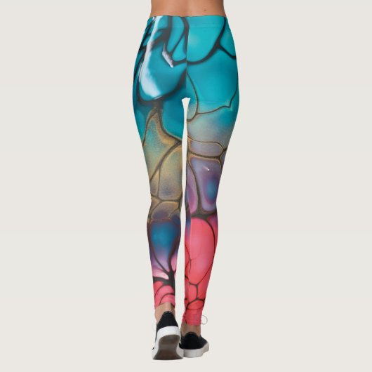 数々の色と蛇の肌 レギンス (裏面)