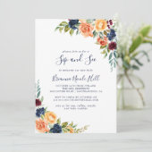 数々の色のエレガントフローラ 招待状 (スタンド正面)