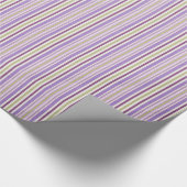 数々の色のギフトストライプのラップ ラッピングペーパー (角)