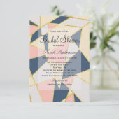 数々の色のジオメトエレガントリ三角形 招待状 (スタンド正面)