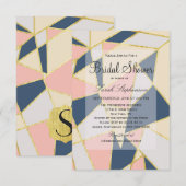 数々の色のジオメトエレガントリ三角形 招待状 (正面/裏面)