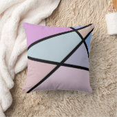 数々の色のジオメトリックな線と形状 クッション (ブランケット)