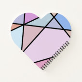 数々の色のジオメトリックな線と形状 ノートブック (裏面)