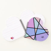 数々の色のジオメトリックな線と形状 ノートブック (内部)