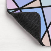 数々の色のジオメトリックな線と形状 マウスパッド (コーナー)