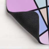 数々の色のジオメトリックな線と形状 マウスパッド (コーナー)