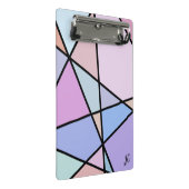 数々の色のジオメトリックな線と形状 ミニクリップボード (アングル)