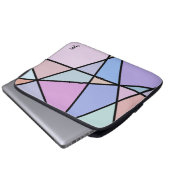 数々の色のジオメトリックな線と形状 ラップトップスリーブ (正面下部)