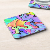 数々の色のジグソー コースター (左側)