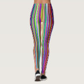数々の色のストライプのレギンス レギンス (裏面)