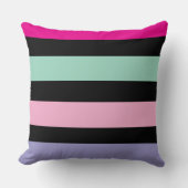 数々の色のストライプの居心地 クッション (正面)