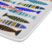 数々の色のストライプの魚サンダー_コーブ カッティングボード (角)