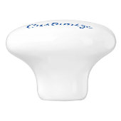 数々の色のストライプの魚サンダー_コーブ セラミックノブ (側面)