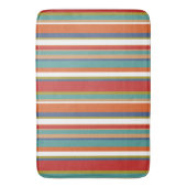 数々の色のストライプ模様 バスマット (正面縦)