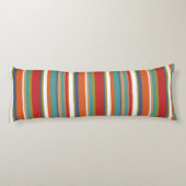 数々の色のストライプ模様 ボディピロー (裏面)