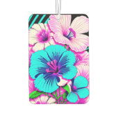 数々の色のハイビスカスフラワーズサンダー_コーブ カーエアーフレッシュナー (裏面)